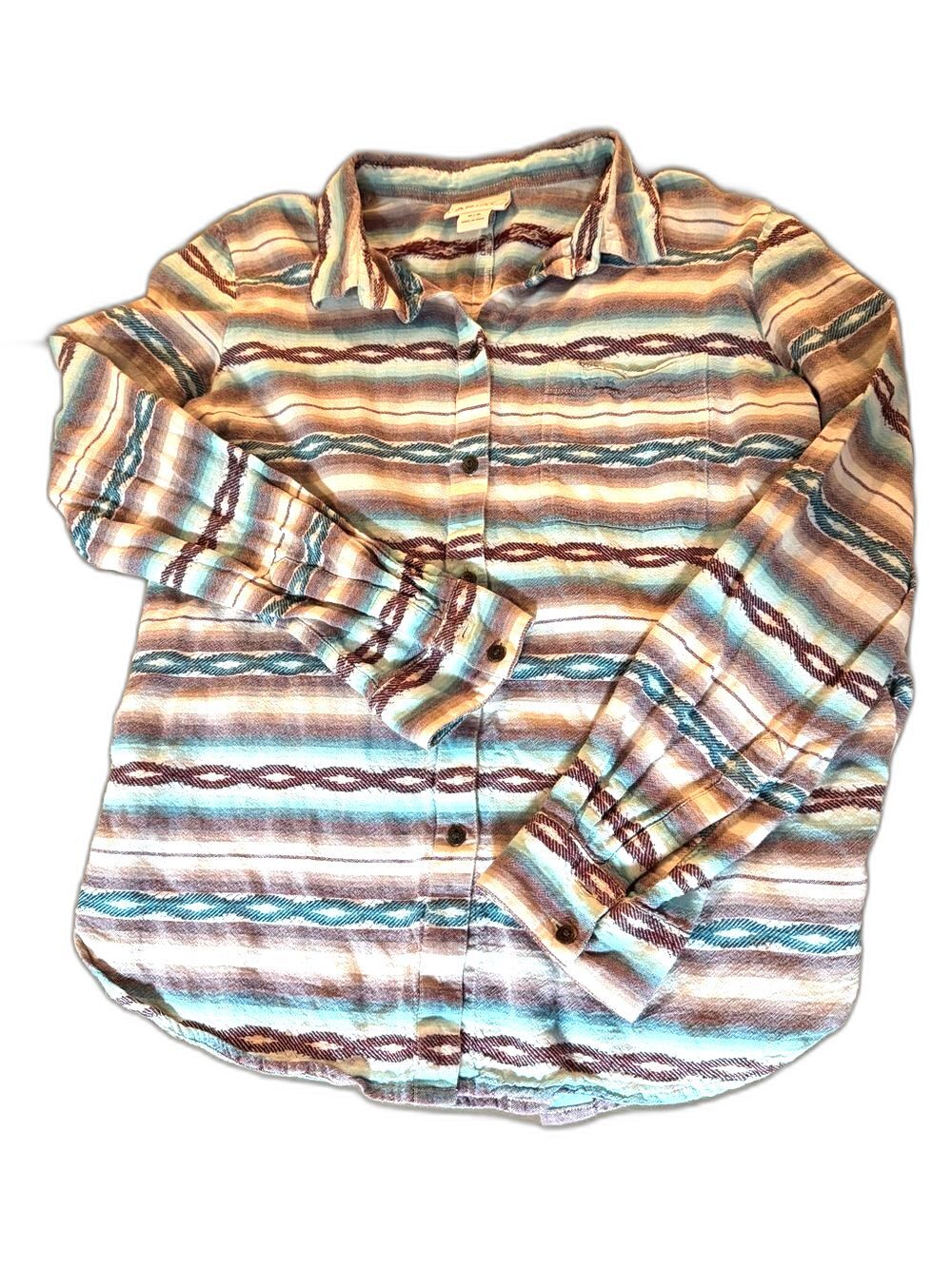 Ariat Women’s M Southwestern Stripe Western Button Down Shirt 10028698